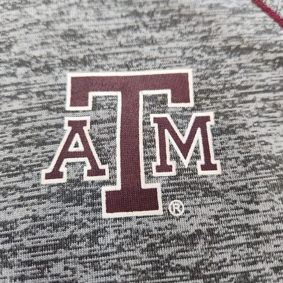 Colosseum Texas A&M Aggies Womens Large Gray Hood Half‎ Zip Pullover Long Sleeve - Picture 4 of 13